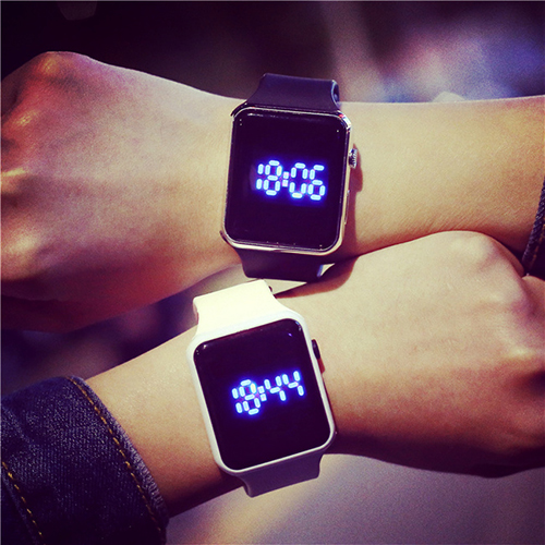 OROLOGIO LED IN SILICONE SQUARE