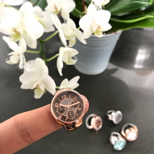 LUSSOSO OROLOGIO-ANELLO BLACK