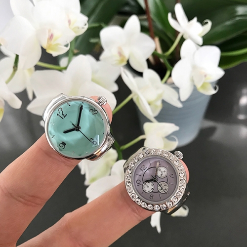 OROLOGIO-ANELLO CON CRISTALLI SILVER