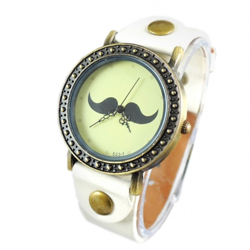 OROLOGIO IN PELLE MOUSTACHE
