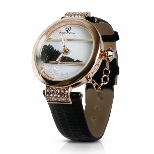 OROLOGIO DA DONNA IN PELLE CRYSTALS