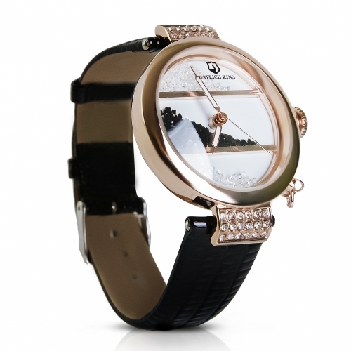 OROLOGIO DA DONNA IN PELLE CRYSTALS