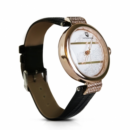 OROLOGIO DA DONNA IN PELLE CRYSTALS
