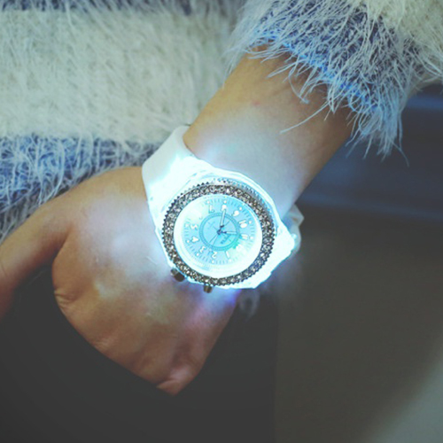 OROLOGIO ILLUMINANTE IN SILICONE DISCO