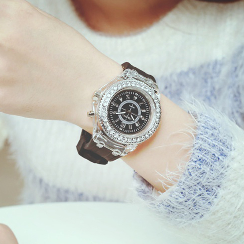 OROLOGIO ILLUMINANTE IN SILICONE DISCO