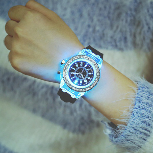OROLOGIO ILLUMINANTE IN SILICONE DISCO