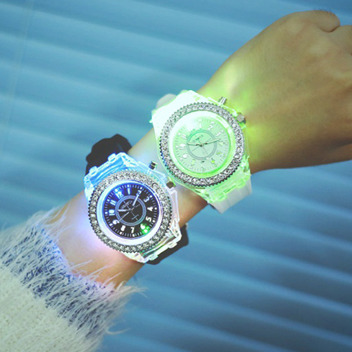 OROLOGIO ILLUMINANTE IN SILICONE DISCO