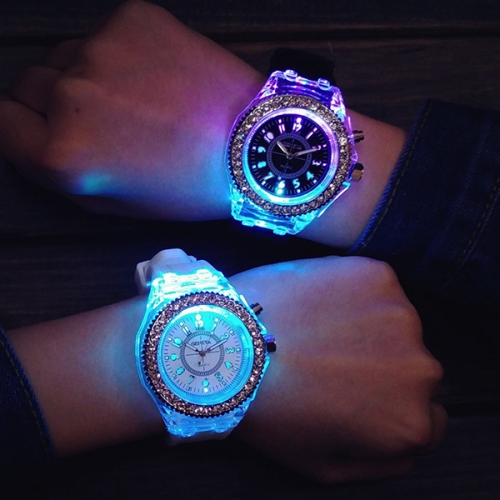 OROLOGIO ILLUMINANTE IN SILICONE DISCO