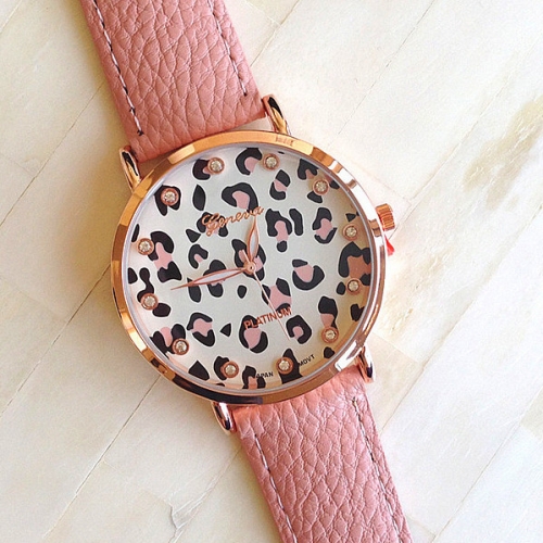 OROLOGIO DA DONNA IN PELLE LEOPARDO