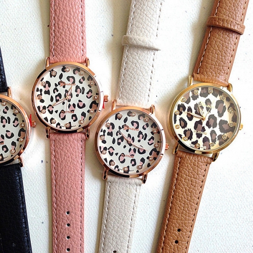 OROLOGIO DA DONNA IN PELLE LEOPARDO