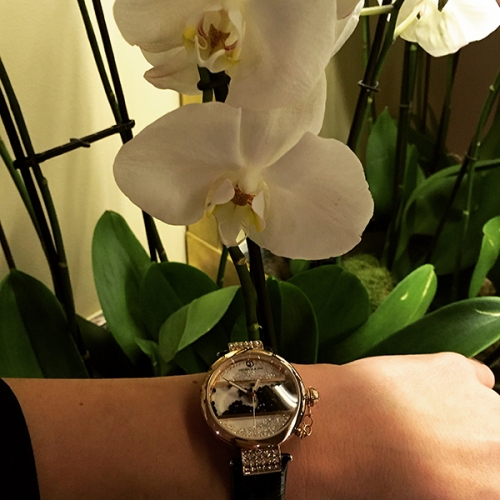 OROLOGIO DA DONNA IN PELLE CRYSTALS
